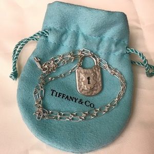Tiffany & Co Keyhole Padlock Silver Necklace